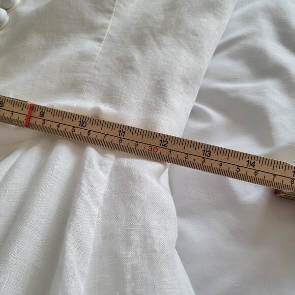 $695 Zimmermann Linen White Bellitude Strapless Shirred Floral-print Min… - Picture 15 of 16